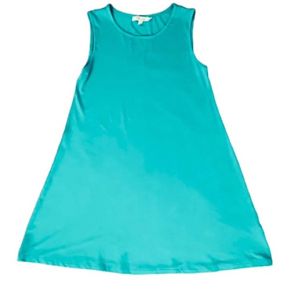 Aryeh Dress Knit Trapeze Sleeveless Teal Size S